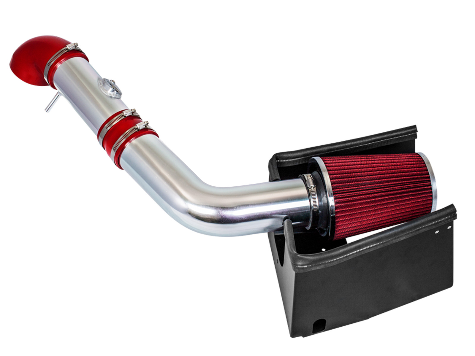 BCP RED 05-08 Ford F150 5.4L V8 Heat Shield Cold Air Intake System + Filter