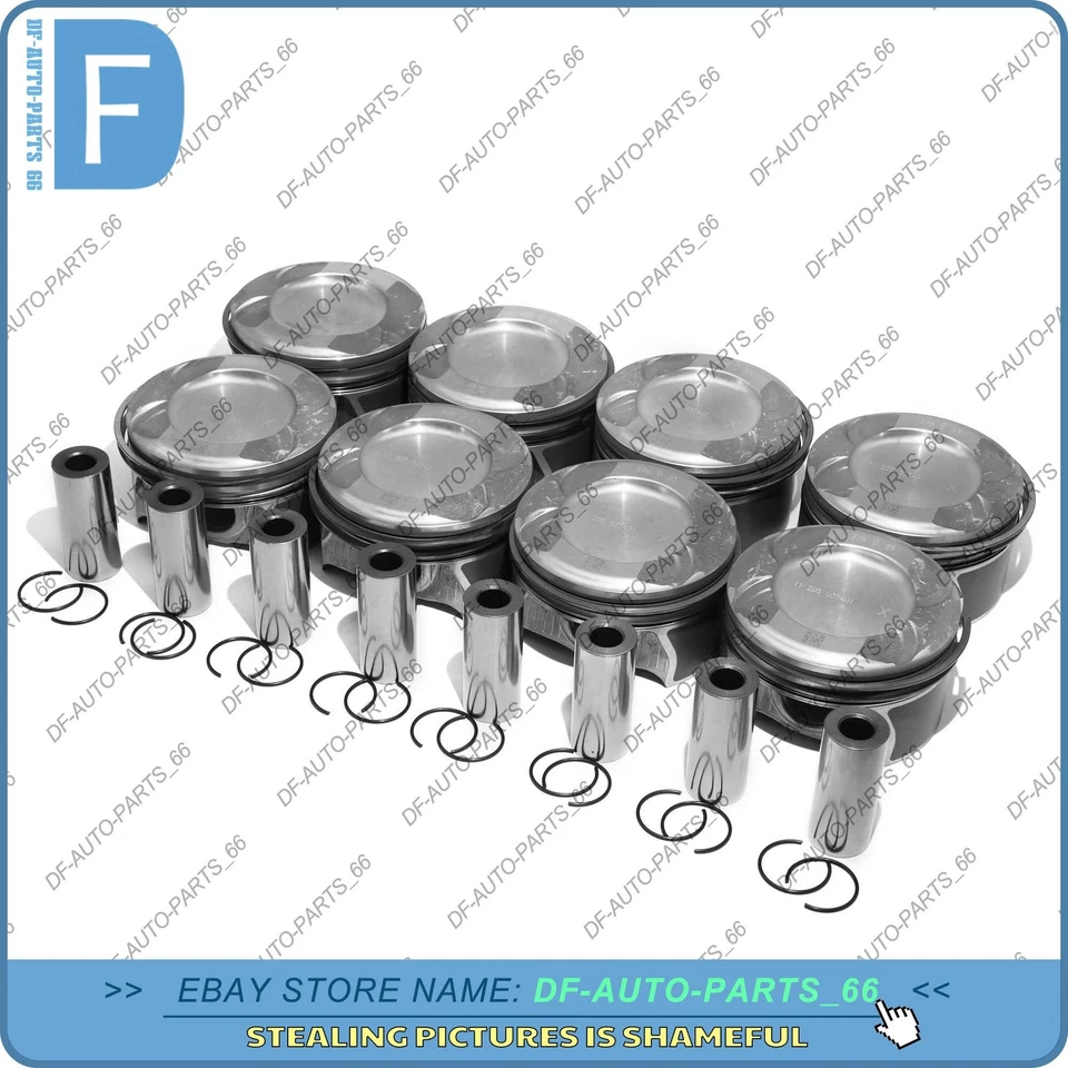 Juego de 8 pistones y anillos STD para Mercedes-Benz E63 G63 S63 AMG W463 W212 5,5 L M157 Foto 2 de 4