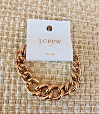 J CREW Chunky Link Chain 7" Bracelet Gold Tone NWT ****GREAT GIFT****