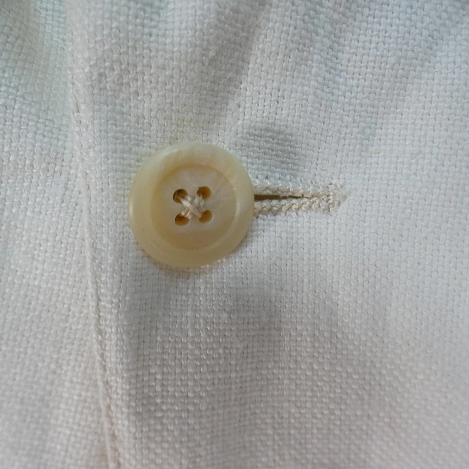 Blazer de lino Ralph Lauren vintage años 90 para hombre 42 chaqueta deportiva de cena blanca apagada EE. UU. Foto 3 de 4