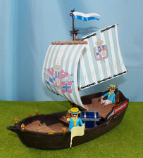PLAYMOBIL CUSTOM: Segler, kleines Segelschiff der Marine Marineschoner 3055 5683
