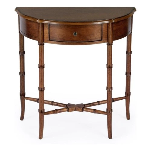 Butler Specialty Company Skilling Wood Demilune Console Table - Olive Ash - Picture 1 of 8