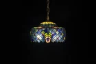 Vintage Peacock Stained Glass Lamp