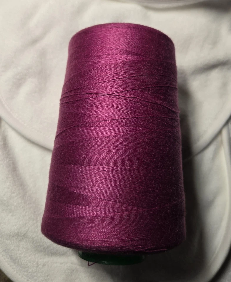 1 SPOOL FUSCHIA #1207 100% SPUN POLYESTER SERGER QUILTING THREAD 6000 YARDS - Image 3 of 4