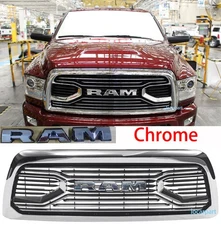 Chrome Front Grille For Dodge Ram 1500 2009 2010 11 2012 Grille Grille w/Letter