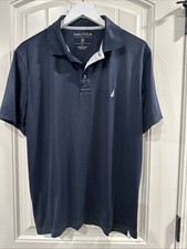 Nautica Mens Navtech Classic Fit Wicking Short Sleeve Performance Polo Shirt