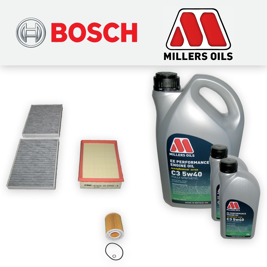 SERVICE KIT for BMW 5 SERIES (E39) 530I OIL AIR CABIN FILTERS +OIL (2000-2003)