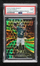 2020 Panini Select Turbocharged Green Prizm 4/5 Jalen Hurts #T25 PSA 9 MINT 0ym7