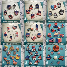 Paquete de 5 10 dijes de zapatos hechos a mano 4 de julio EE. UU. MERICA GLITTER STAR