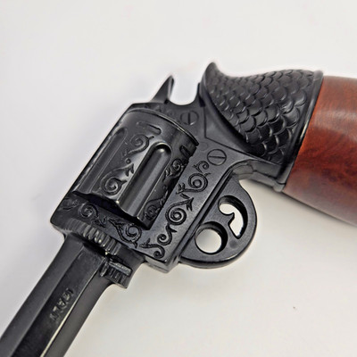 NOS Vintage Gutta Percha Revolver Estate Pipe with Briar Bowl