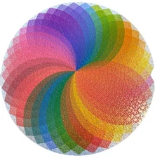 1000 Piece Puzzle Adults NEW - Gradient Color Rainbow Large Round CANADIAN 🇨🇦
