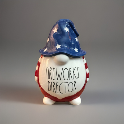 #ad #ad 🎆New RAE DUNN Ceramic Patriotic “Fireworks Director” Gnome $35.00