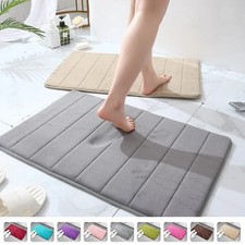Memory Foam Bath Rug Bathroom Floor Shower Mat Carpet Non-slip Soft Absorbent