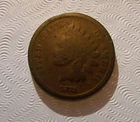 1872 Bold "N" Indian Cent, Good