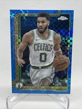 2025-26 Topps Chrome Jayson Tatum #49 Blue X Fractor Boston Celtics