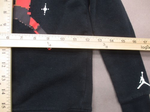 Air Jordan Size 4T Boy BLK Printed Cotton Blend Fleece Lined Athletic Hoodie 560 - Picture 3 of 7