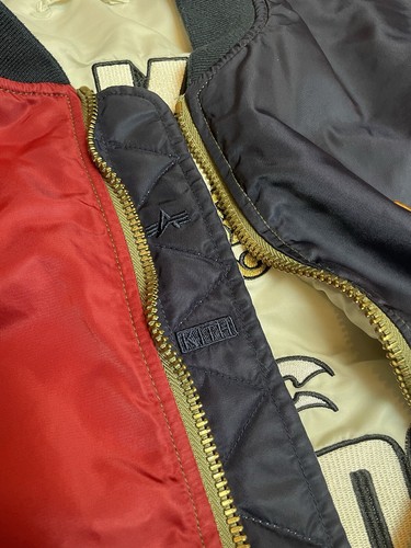 Kith Full Zip Satin Bomber Flight Ja Met Colorblock Reversible Kith Industries - Bild 10 von 23