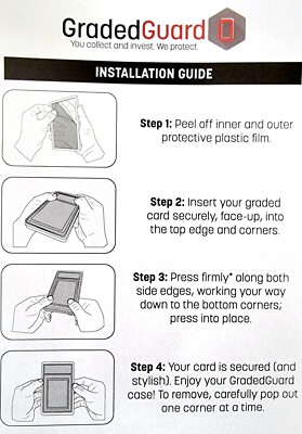 how to open a beckett graded card case Amazon.com: Graded Card Guard Case for Standard BGS Slab Case | Multiple  Colors | Soft Touch Matte Finish | Stackable | Made to Fit BGS main image 1