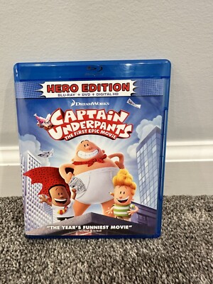 Captain Underpants: The First Epic Movie (Blu-Ray/DVD, Hero Edition) No Digital