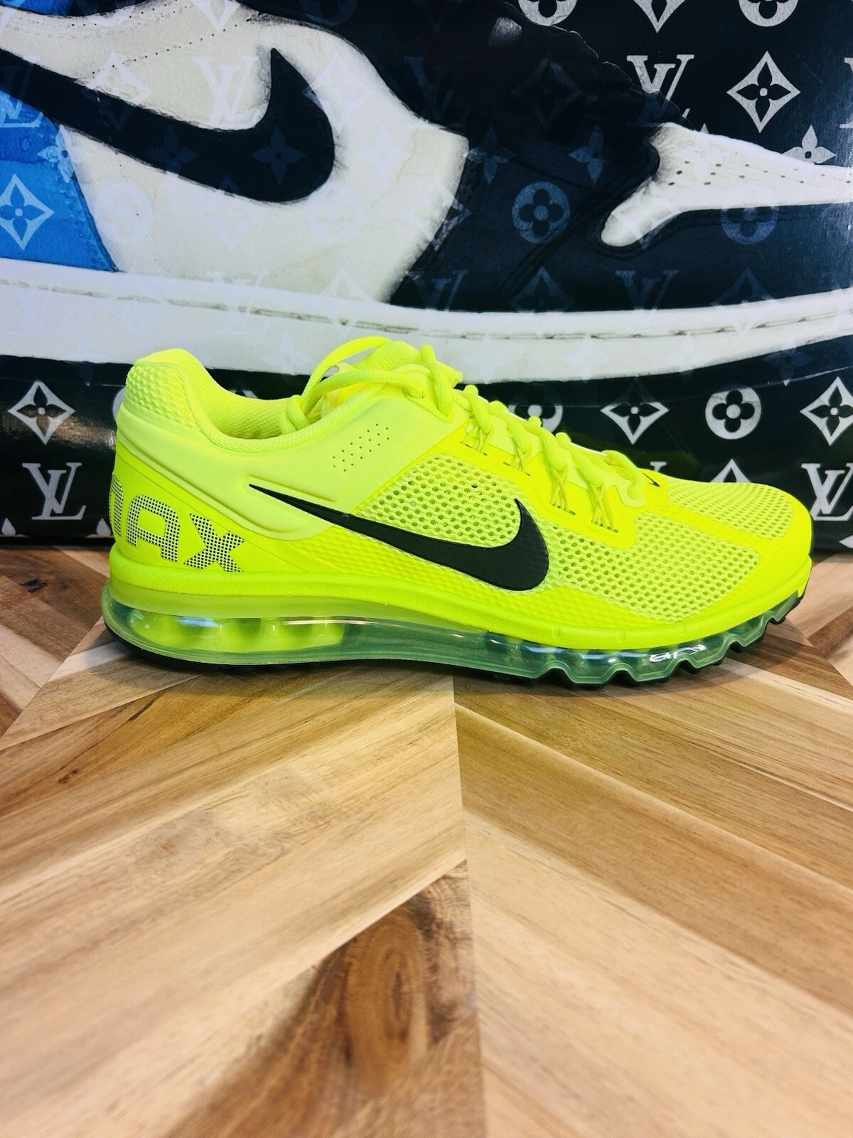 Nike Air Max 2013 homme taille 12 noir volt bulle d’air HF3660 700
