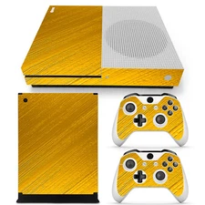 Xbox One S Skin Design Foils Sticker Screen Protector Set - Gold Motif