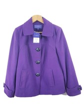 Autonomy Womens Long Sleeve Purple Regular Fit Knit Coat Size 12uk New