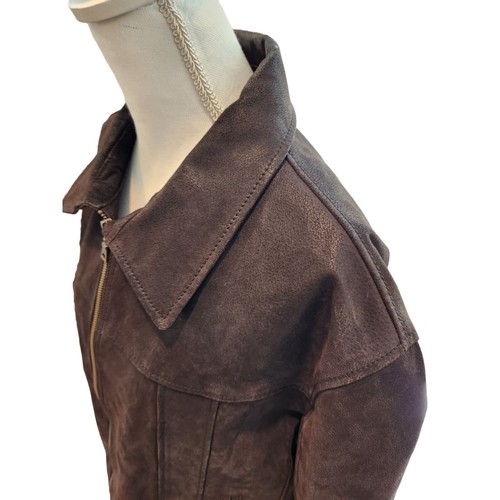 Jos A Bank Executive Collection Suede Leather Jacket Mens XL Brown - Picture 2 of 9