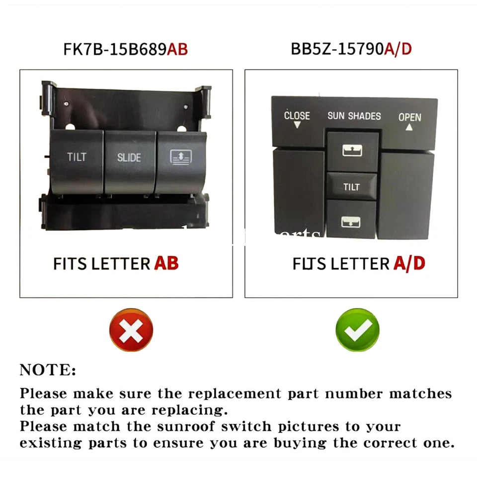 Motor de techo corredizo 2 piezas para Ford Explorer 11-17 #BB5Z-15790-ABB5Z-15790-D Foto 2 de 4