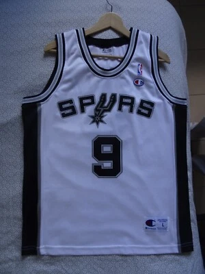 Authentic CHAMPION USA TONY PARKER #9 SAN ANTONIO SPURS Replica Jersey Maillot L - Photo 1/4