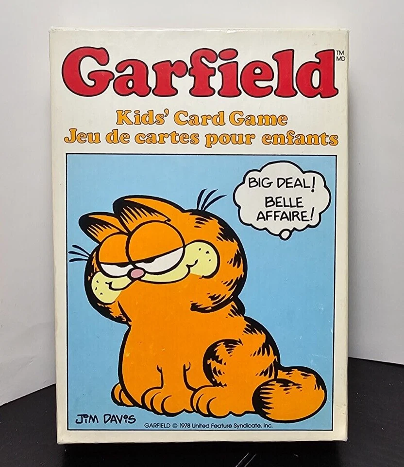 Детская карточная игра Garfield 1978 Parker Brothers No Рыбная игра 716 Big Deal Go - Изображение 2 из 4