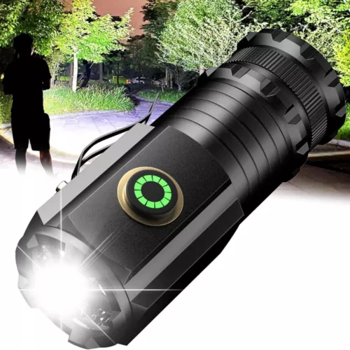 Mini Super Bright LED Flashlight Camping Hiking Lamp USB Charging Magnetic Torch - Picture 8 of 17