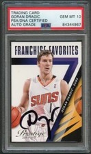 2014-15 Panini Prestige #24 Goran Dragic Signed Card AUTO Grade 10 PSA/DNA Slabb
