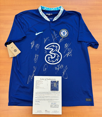 2022-23 Chelsea Team Signed Home Jersey 13 Autographs JSA LOA