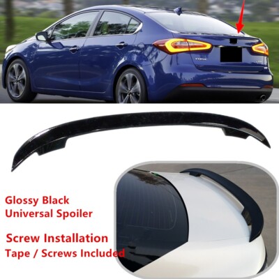 Fit For Kia Forte 2014-2018 Sedan Gloss Black Trunk Spoiler Sport