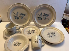 Homer Laughlin "Pacific Flyway", 2 Place Sets, 12 Pc, 1982 Sutter Buttes Exclus