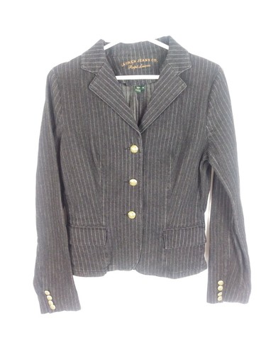 Lauren jeans co. Ralph lauren chaqueta vaquera para mujer Talla M Negro Pin  Rayas | eBay