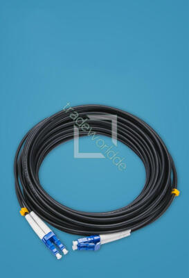 150M Black Armored Fiber Cable LC-LC UPC SM 9/125 Duplex Fiber Optic Patch Cord