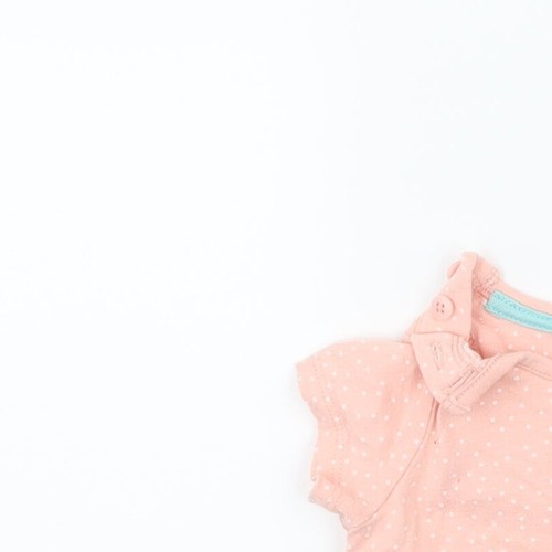 John Lewis Girls Pink Polka Dot Cotton Blend T-Shirt Size 3-6 Months B - Picture 3 of 12
