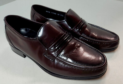 Florsheim Como Black Cherry Leather Moc Toe Strap Loafer Size 9 D Florsheim Como Black Cherry Men main image 4