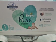Pampers Pure Protection Disposable Diaper size 1 8-14 Lbs 82 Count Baby Supply