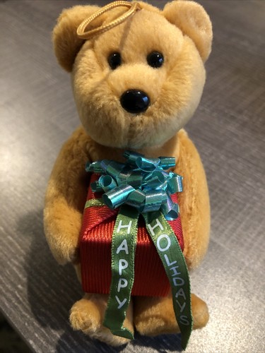 Beanies Bear The Jingle Collection 2005 Gifts Happy Holiday 5.5" Brown w/Gift