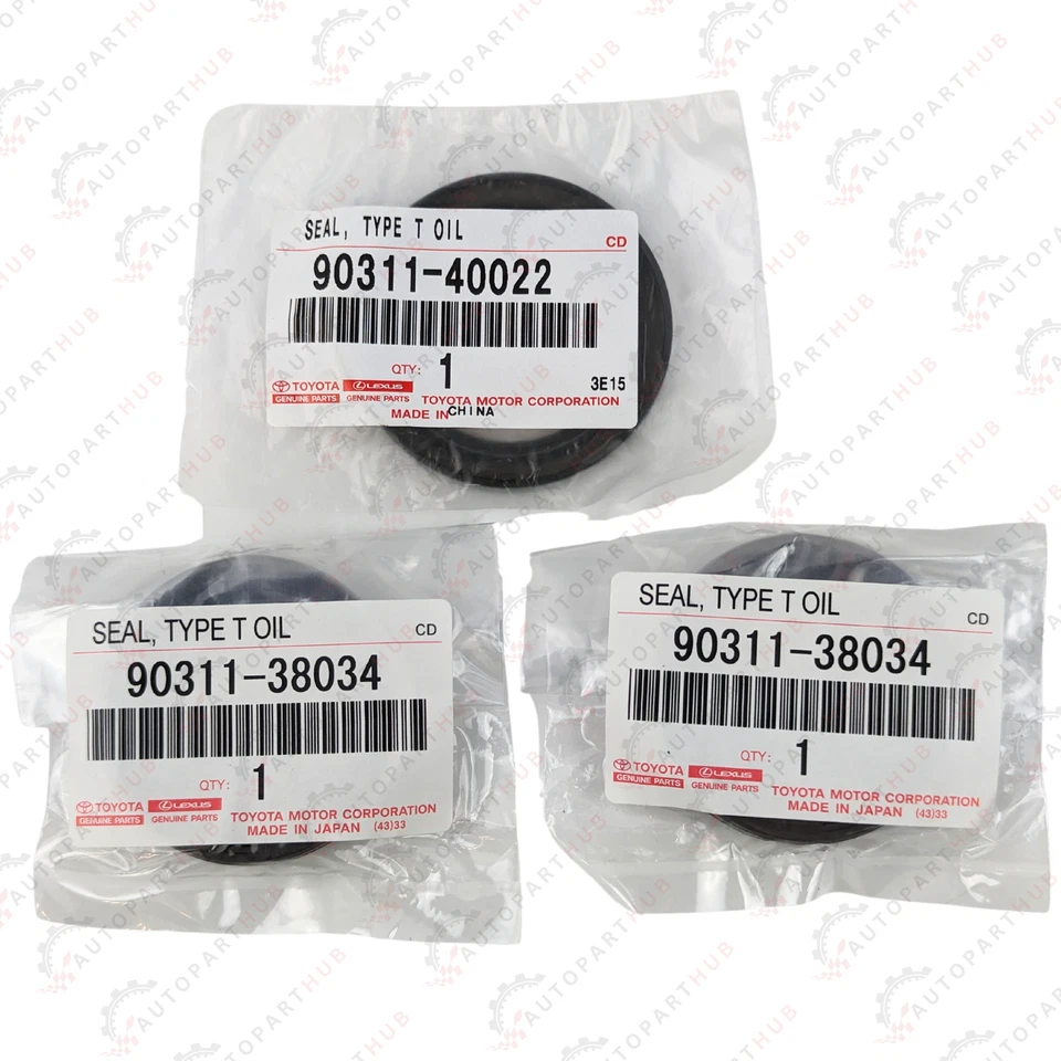 Juego de juntas de aceite de cigüeñal árbol de levas genuino Toyota Camry Avalon Sienna ES300 RX300 Foto 2 de 4