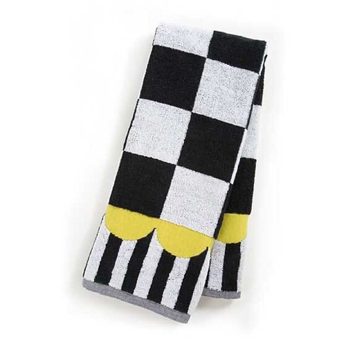 MacKenzie-Childs Courtly Check Hand Towel - Black/White/Chartreuse - Brand New! - 第 3/3 張圖片