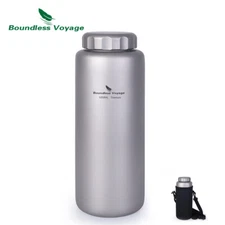 1050ml Titanium Water Bottle Leakproof Cycling Camping Sport Drinking Canteen