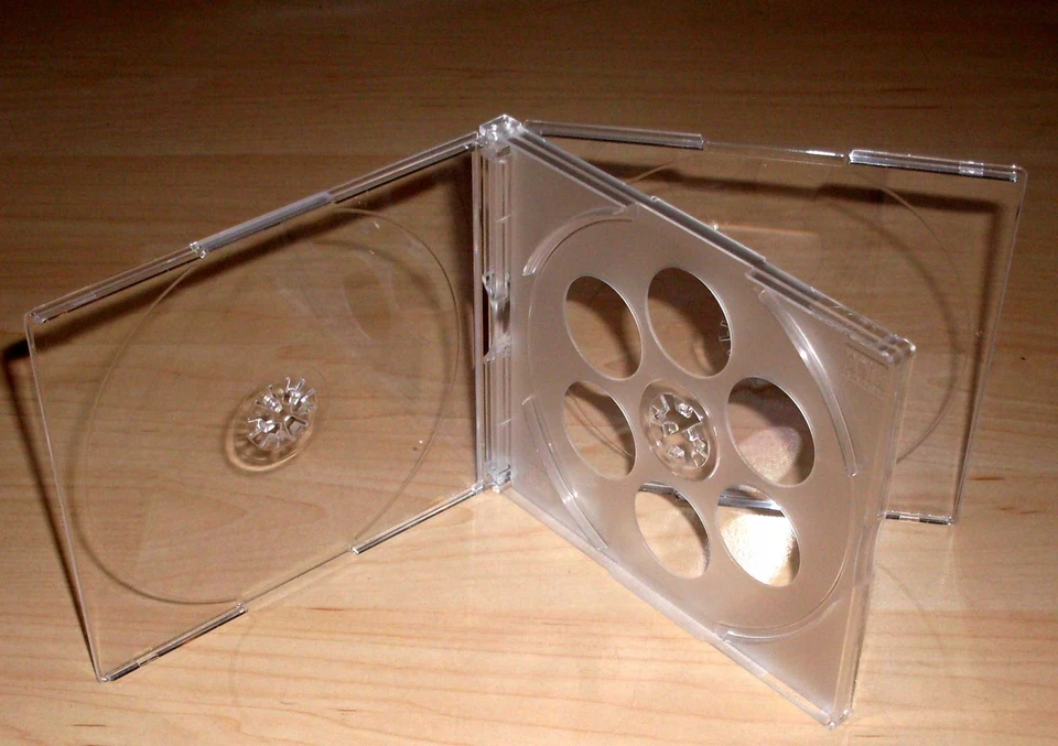 CD Hülle durchsichtig / transparent für 4 CDs oder DVDs Maxi aufklappbar Neu