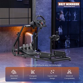 Minneer Racing Simulator Cocpit Stand Fit Logitech G923 Thrustmaster T300RS GT