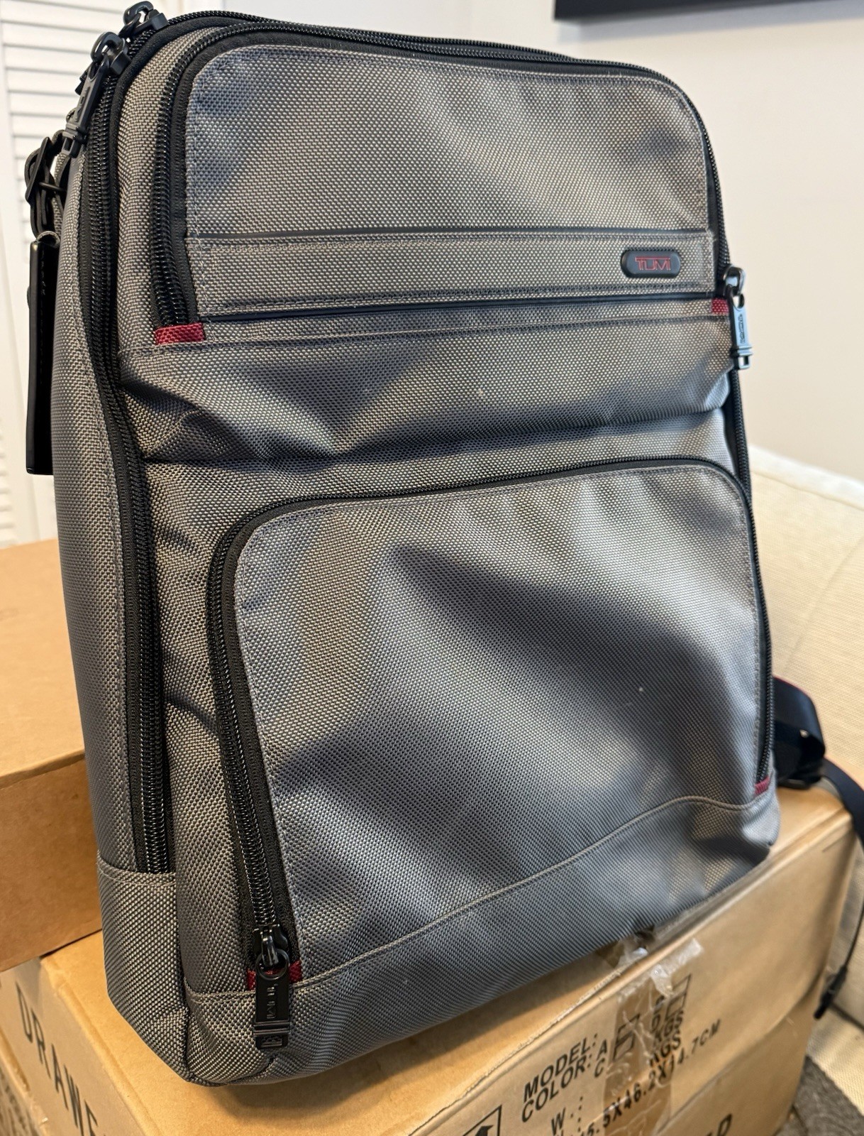 TUMI Alpha Compact Backpack Gray Nylon - image 1