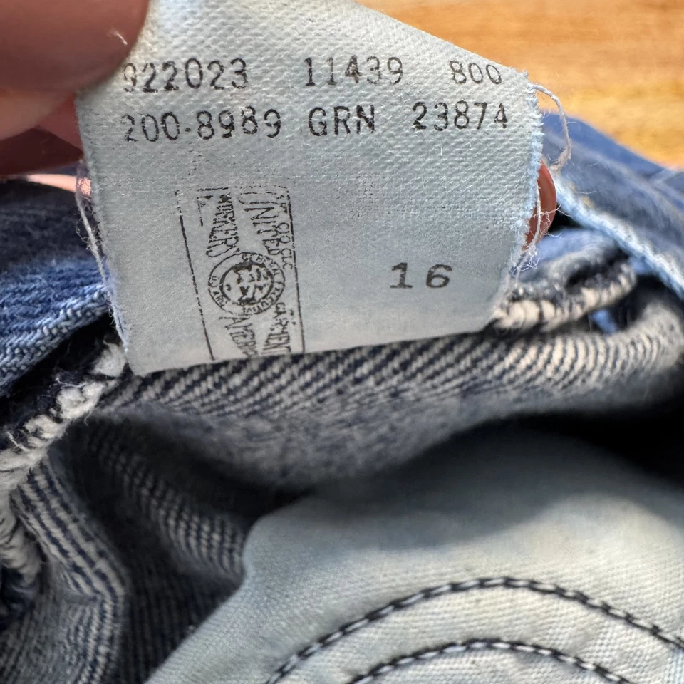 Shorts jeans vintage Lee 34x32 corte masculino azul denim bainha desgastada cintura alta EUA - Imagem 4 de 4