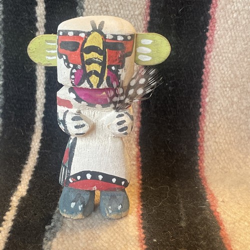 Vtg Hopi Cottonwood Kachina Katsina Cradle Doll Folk Art Native American Indian