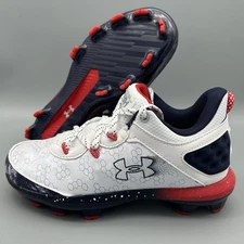 Under Armour Harper 8 TPU JR USA Baseball Cleats Youth Boys Size 3Y 3026596-100